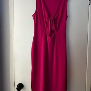 Pink tie front midi dress (as seen as on Ginny and Georgia)
